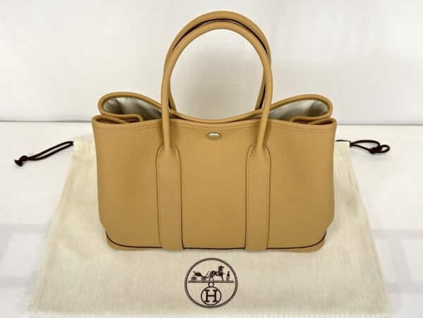 Hermès Biscuit Garden Party 30 with Palladium Hardware.