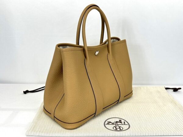 Hermès Biscuit Garden Party 30 with Palladium Hardware.