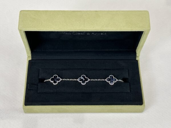 Van Cleef & Arpels VCA 2023 Pietersite Alhambra 5-motif Bracelet.