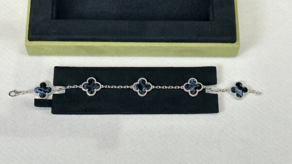 Van Cleef & Arpels VCA 2023 Pietersite Alhambra 5-motif Bracelet.