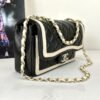 Chanel 23B Black Lambskin Flap Bag with Champagne Gold Hardware