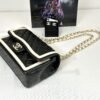 Chanel 23B Black Lambskin Flap Bag with Champagne Gold Hardware