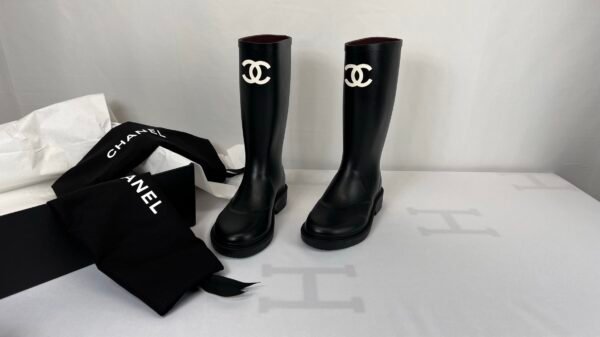 Chanel  Black Rain Boots! Stay in fashion all seasons