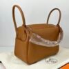 Hermès Gold Clemence Lindy 26 with Palladium Hardware.