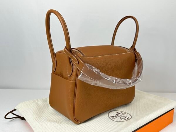 Hermès Gold Clemence Lindy 26 with Palladium Hardware.