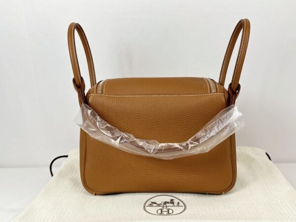 Hermès Gold Clemence Lindy 26 with Palladium Hardware.