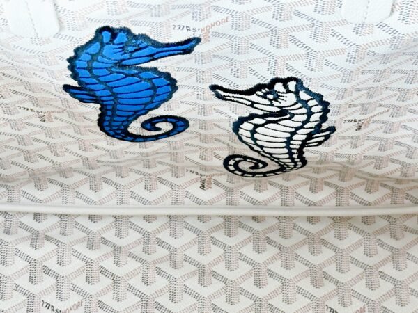 Goyard 2024 Limited Editon Sand Anjou PM Seahorse Embroidery.
