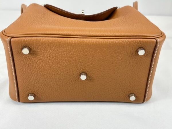 Hermès Gold Clemence Lindy 26 with Palladium Hardware.