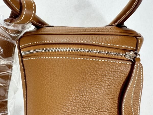 Hermès Gold Clemence Lindy 26 with Palladium Hardware.
