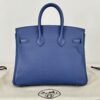 Hermès Bleu Brighton Birkin 25 of Taurillon Novillo Leather with Palladium Hardware