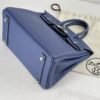 Hermès Bleu Brighton Birkin 25 of Taurillon Novillo Leather with Palladium Hardware