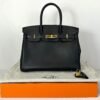 Hermès Birkin 30 Black Jonathan Leather with Gold Hardware.