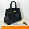 Hermès Birkin 30 Black Jonathan Leather with Gold Hardware.