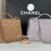 Chanel 22B Dark Beige and Light Grey Caviar Medium Size Business Affinity.