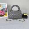 Chanel 24A Dark Grey Shiny Calfskin Mini Kelly.
