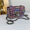 Chanel Rainbow Tweed Rectangular Mini with Light Gold Hardware.