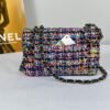 Chanel Rainbow Tweed Rectangular Mini with Light Gold Hardware.
