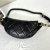 Chanel 24S Black Lambskin Chanel Chain Waist Bag