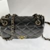 Chanel 24B Black Coco Caviar Square Mini with Bronze Hardware.