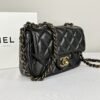 Chanel 24B Black Coco Caviar Square Mini with Bronze Hardware.