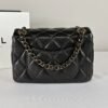 Chanel 24B Black Coco Caviar Square Mini with Bronze Hardware.