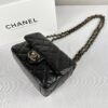 Chanel 24B Black Coco Caviar Square Mini with Bronze Hardware.