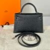 2024 Hermès Black Chèvre with Gris Perle Special Order Mini Kelly II