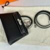 2024 Hermès Black Chèvre with Gris Perle Special Order Mini Kelly II