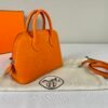 Hermès Orange Chevre Mini Bolide with Palladium Hardware.