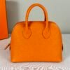 Hermès Orange Chevre Mini Bolide with Palladium Hardware.