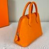 Hermès Orange Chevre Mini Bolide with Palladium Hardware.