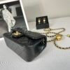 Chanel 24K Black Lambskin Pearl Crush Rectangular Mini Classic Flap
