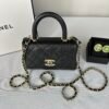 Chanel 24K Black Caviar Nano Coco Handle
