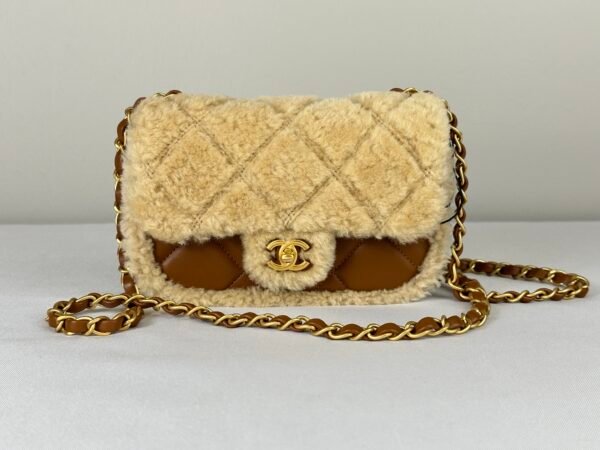 Chanel 24K Teddy Bear-Shearling Flap Bag.