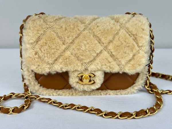 Chanel 24K Teddy Bear-Shearling Flap Bag.
