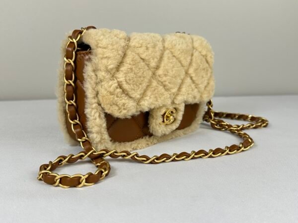 Chanel 24K Teddy Bear-Shearling Flap Bag.