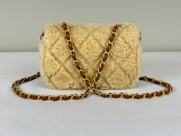 Chanel 24K Teddy Bear-Shearling Flap Bag.