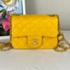Chanel 24K Yellow Lambskin Pearl Crush Square Mini with Matte Gold Hardware