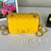Chanel 24K Yellow Lambskin Pearl Crush Square Mini with Matte Gold Hardware