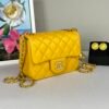 Chanel 24K Yellow Lambskin Pearl Crush Square Mini with Matte Gold Hardware
