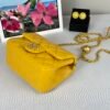 Chanel 24K Yellow Lambskin Pearl Crush Square Mini with Matte Gold Hardware