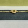 Vintage Alhambra 5 Motifs Guilloché 18K Yellow Gold Bracelet.
