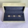 Vintage Alhambra 5 Motifs Guilloché 18K Yellow Gold Bracelet.