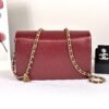 Chanel 24K Burgundy Caviar Flap Bag with Matte Gold Hardware
