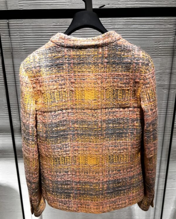 Chanel 24K #36 Jacket Cotton & Wool Tweed Orange