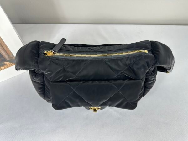Chanel 24N Black Waterproof Nylon Sac Bag (Bowling Bag)