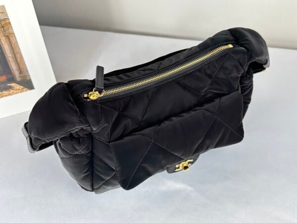 Chanel 24N Black Waterproof Nylon Sac Bag (Bowling Bag)