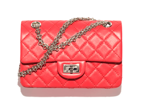 Chanel 25C Dark Red Calfskin Mini 2.55