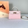 Hermès Rose Sakura and Craie Chèvre Special Order Mini Kelly II