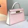 Hermès Rose Sakura and Craie Chèvre Special Order Mini Kelly II